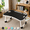 Black, variant on Oversized Foldable Laptop Bed Desk with Cup Holder, Drawer, USB, Fan and Lamp, Portable Bed Tray for Eating, Reading, Working