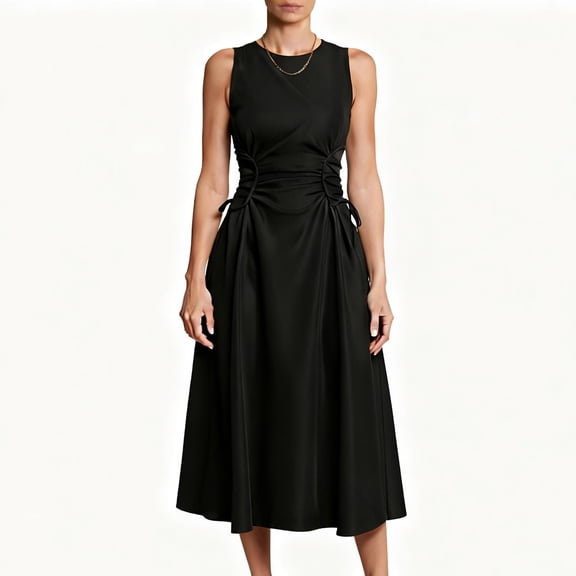 Ashirexll Sundresses for Women, Flowy Dresses for Women, Fashion Summer Casual Sleeveless Lace Square Neck Mini Dress