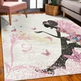 thumbnail image 3 of Fantasy Decorative Rug, Spring Girl Wings in a Floral Dress Surreal Garden Butterflies Print, Quality Carpet for Bedroom Dorm and Living Room, 6 Sizes, Pale Pink, by Ambesonne, 3 of 4