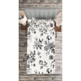 thumbnail image 3 of Ambesonne Vintage Quilted Bedspread Set 2 Pcs, New Modern Art, Twin Size, White and Black, 3 of 3