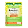 Spring Valley Extra Strength Age 50+ Probiotic with Prebiotic Dietary Supplement Delayed Release Vegetarian Capsules for Digestive Health, 30 Count