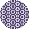 thumbnail image 1 of Ahgly Company Machine Washable Indoor Round Transitional Purple Jam Purple Area Rugs, 5' Round, 1 of 7