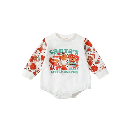 

Mubineo Baby Girls Boys Autumn Casual Romper Long Sleeve Bear Letter Print Patchwork Playsuit