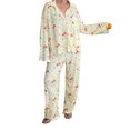 thumbnail image 1 of xiaxaixu Pyjama pour Femmes Ensemble de Détente Imprimé Fraise Col Rabattu Chemises à Manches Longues Hauts et Pantalons Ensemble de Détente 2 Pcs, 1 of 8