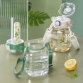 thumbnail image 1 of 1200ml Drinking Bottle Tea Separation Big Belly Straw Drink Bottle with Straw Daily Use, 1 of 8
