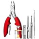 thumbnail image 1 of Toenail dead skin dirt remover pedicure care tool pro（6pcs red）, 1 of 4