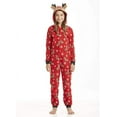 thumbnail image 3 of ZOELNIC Family Matching Christmas Pajamas PJs Sets Jumpsuit Reindeer Xmas Hoodie Zipper Romper Sleepwear Nightwear, 3 of 9