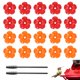 thumbnail image 1 of Uxcell 32-Pack Flores de Repuesto para Alimentador de Colibríes, Partes de Alimentación de Plástico con 2 Cepillos de Limpieza [Rojo, Naranja], 1 of 6