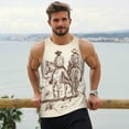thumbnail image 6 of Salouo Cowboys Riding Horses for Men's Tank Tops,Sleeveless Muscle Shirts for Men Quick Dry Workout Tank Top Gym Muscle Tee Fitness Bodybuilding Sleeveless T Shirt-4X-Large, 6 of 7