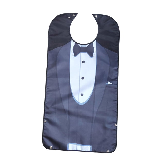 Adult Bib Reusable Waterproof Comfortable Adjustable Washable Clothing Protector Style F