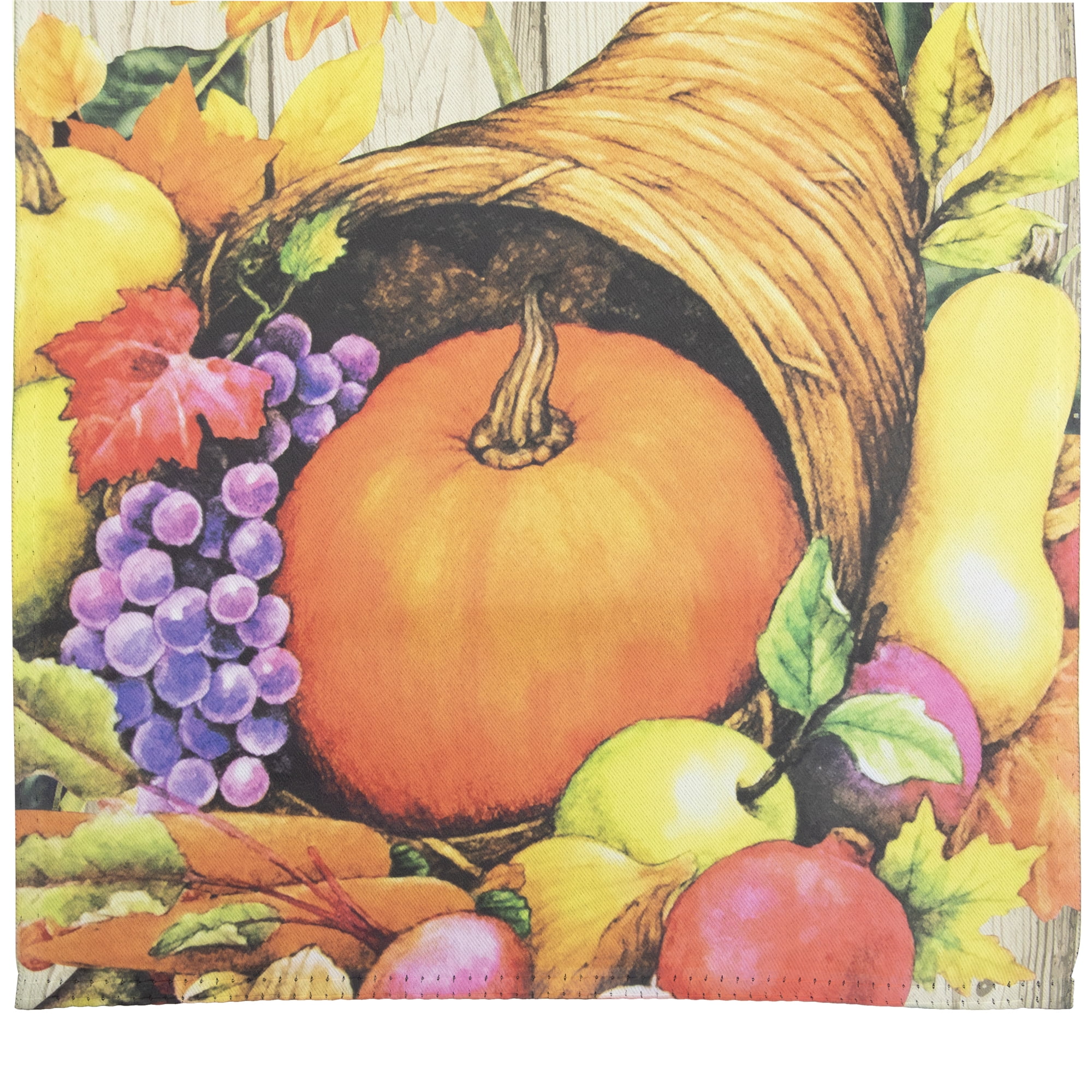 Cornucopia and Flowers Autumn Harvest Flag 12.5" x 18-Inch"