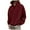 Burgundy, variant on Wyobmus Mens Hoodie Oversized Sweatshirt Casual Hooded Drawstring Pullover Solid Color Long Sleeve Sports Tops Olive Green