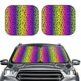 thumbnail image 2 of Yiaed Animal Paw Rainbow Print Car Front Windshield Sun Shade,Foldable Anti-UV Car Sunshade for Front Window for Most Vehicles-Large, 2 of 5