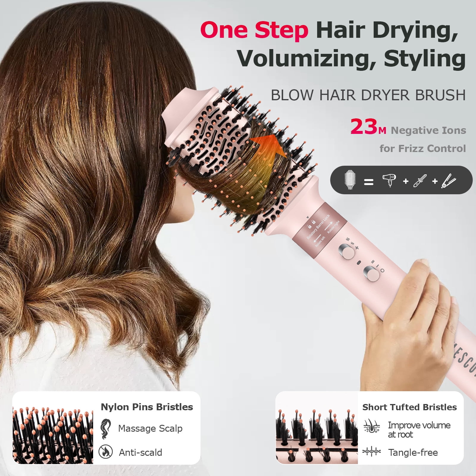5 in 1 High-Speed Hair Dryer, Hot Air Styler Wrap With Travel Bag