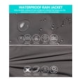 thumbnail image 7 of Little Donkey Andy Women's Waterproof Breathable Hiking Travel Rain Jacket Lightweight Hooded Windbreaker Rain Shell Coat Grey M, 7 of 7