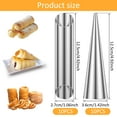 thumbnail image 3 of 20/30Pcs Cannoli Forms Tubes Kits Non Stick Stainless Steel Cream Horn Mold Reusable Cone Shaped Molds Tubular Shaped Cannoli Forms Tool for Danish Pastry Cream Roll, 3 of 10