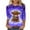011 Purple, variant on SEAOPEN Green Cute Cow Graphic Tees 3/4 Sleeve Shirts Crewneck Womens Tops Tshirts for Women X-Large (Women's S-3XL)