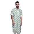 thumbnail image 5 of Atasi Asymmetric Style Rayon Mens Kurta Printed Long Casual Kurta Shirt, 5 of 6