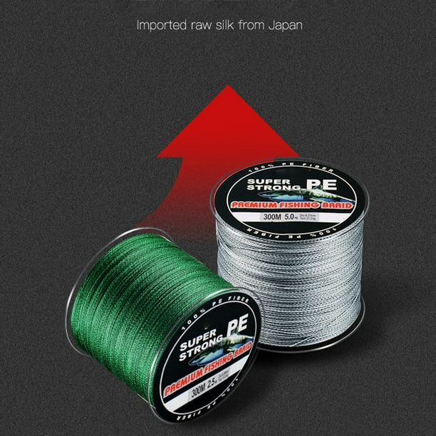 300M PE Fishing Line 4 Strands Braided Fishing Line Super Strong