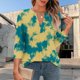 thumbnail image 1 of mfyjkho Tops Elegantes Para Mujer, Camiseta De Manga Tres Cuartos Con Cuello En V Y Lunares De Color Liso Para Mujer Tops Para Hacer Ejercicio M, 1 of 6