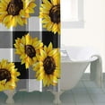 thumbnail image 5 of Watercolor Sunflower Artwork Shower Curtain 36" x 72" Quick-Dry Bathroom Drapes with Reinforced Grommets, 5 of 5