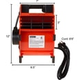 thumbnail image 2 of Blower Fan - 3-Speed Heavy-Duty Floor and Carpet Dryer - 1600 watts - Portable Air Mover with 4 Different Angles for Basements, Cars or Garages, 2 of 7