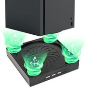 Xbox Series X Cooling Fan for Xbox Series,Xbox Series X Stand Cooler with 3-Port USB2.0,1-Port Type C,Adjustable Fans Speed