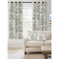 thumbnail image 2 of Fsddascl Sage Green Botanical Blackout Curtains for Bedroom/Living Room, Thermal Insulated Kitchen Curtains, Vintage Nature Flower Grommet Darkening Window Treatment Drapes 52"x90"x2, 2 of 8
