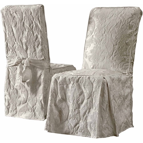 Sure Fit Matelasse Damask Long Chair Slipcover Com Sure Fit Matelasse Damask Long Chair, Matelasse Damask Dining Room Chair Cover