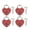 Red, variant on Yajisi 4 Set Heart Padlock Zinc Alloy 1.50 in / 38 mm Love Lock with Key for Jewelry Boxes Wallets Handbags Cabinets Red