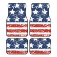 thumbnail image 1 of Balery USA Colors Stripes1 Juego de 4 Alfombrillas para Auto, Revestimientos de Caucho Resistente, Diseño Antideslizante, 1 of 7