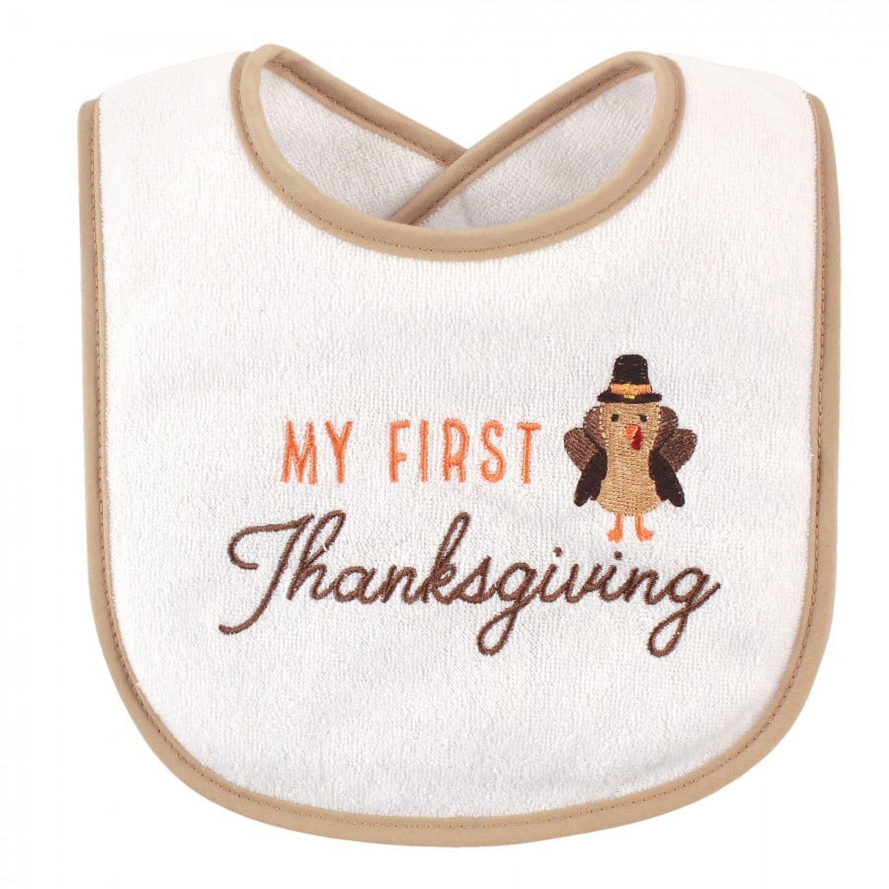 Hudson Baby Infant Cotton Terry Drooler Bibs with Fiber Filling 10pk, Neutral Holiday