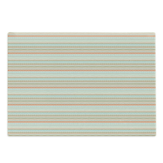 Bohemian Stripe Cutting Board, Theme Vintage Striped Abstract Patterns, Decorative Tempered Glass Cutting and Serving Board, in 3 Sizes, by Ambesonne