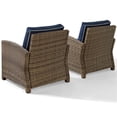 thumbnail image 4 of Crosley Furniture Bradenton Fabric Patio Chair in Brown and Navy (Set of 2), 4 of 8