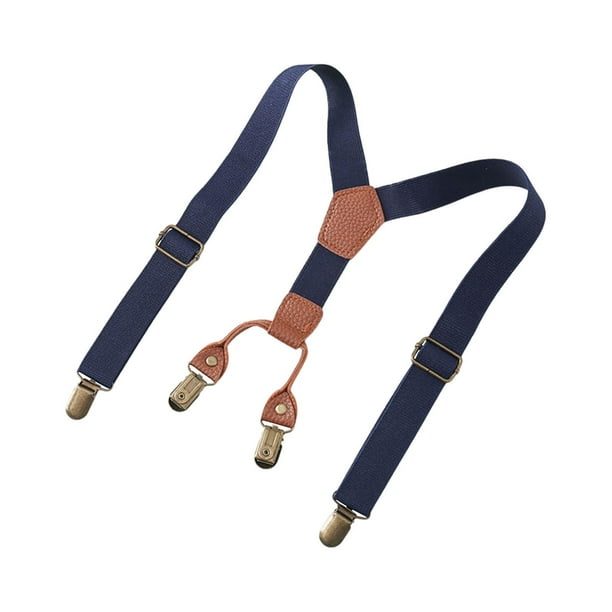 Tirantes elásticos para niños, correas de hombro, clips metálicos fuertes para disfraz de boda