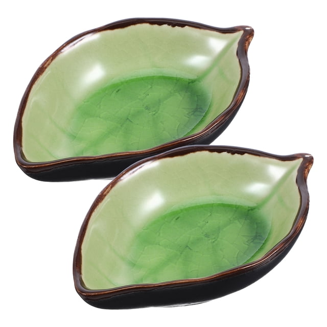 SHISUYAN 2 Pcs Ceramic Spoon Rest Cooking Spoon Holder Cute Shaped Spatula Ladle Holder Utensil Rest For Kitchen Counter Stovetop Dining Table Light Green