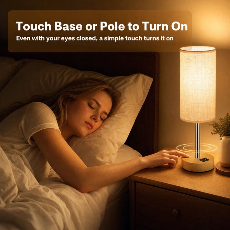 IJIL Touch Table Lamp with USB Charging Port photo 3