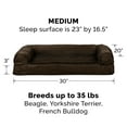 thumbnail image 3 of FurHaven Plush & Suede Orthopedic Sofa Pet Bed for Dogs & Cats - Espresso, Medium, 3 of 13