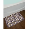 thumbnail image 2 of Geometric Bath Mat, Abstract Modern Pattern with Grunge Stripes and Squares, Plush Bathroom Decor Mat with Non Slip Backing, 29.5" X 17.5", Lilac Charcoal Grey, by Ambesonne, 2 of 2