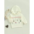 thumbnail image 4 of Toddler Girls Christmas Casual Sweatshirts Long Sleeve Cartoon Pattern Print Hooded Tops, 4 of 9