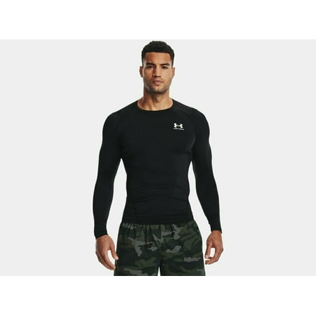 Under Armour Men's HeatGear Armour Compression Long Sleeve Shirt 1361524-001 Black