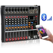 ANQIDI Professional 8 Channel Digital USB Audio Interface Bluetooth DJ KTV Mixer Sound Board Console 110V 50Hz 18W