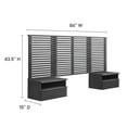 thumbnail image 4 of Pemberly Row Tête de Lit Simple Moderne en Bois et Tables de Nuit en Charbon, 4 of 7