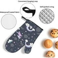 thumbnail image 5 of Cute Sea Animal Rainbow Print Oven Mitts and Pot Holders Sets 4 Piece Set Kitchen Women Men Cooking Baking Microwave Heat Resistant, 5 of 6