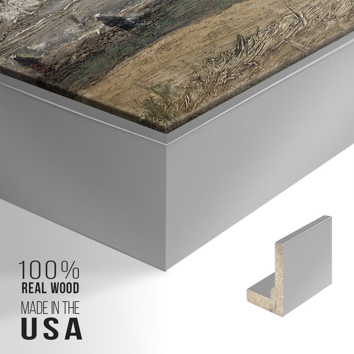 Vintage Landscape-CXXVII By Wexford Home Framed in Silver Wood Gallery Wrapped Canvas 27 in. x 41 in.