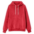 thumbnail image 5 of Wovilon Men's Pet Pouch Hoodie, Long Sleeve Pullover with Kangaroo Pocket and Drawstring, Loose Fit Solid Color for Fall Winter, 5 of 6