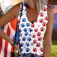 thumbnail image 5 of Ribbed July 4th Tank Tops for Women V Neck Independence Day Patriotic Sleeveless Tops Festival Trendy Outfits White, XL, 5 of 5