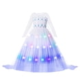 thumbnail image 3 of Vestido de princesa con luz LED de Disney para niña, Elsa, Anna, Aurora, ropa de fiesta de cumpleaños para niño, disfraz de Cenicienta y Frozen, 3 of 4