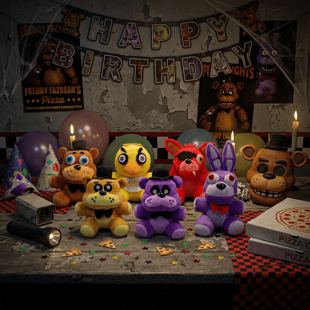 FN-AF Themed Plush Stuffed Animals - Choose 4 or 6-Piece Collectible Series Set (Classic/Twist/VR) - Soft Plush Toys for Fans