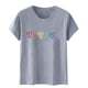 thumbnail image 4 of Blusas de Manga Corta para las Mujeres Divertida Impresión Cuello Redondo Camiseta Vintage, Blusas de Primavera para las Mujeres, 4 of 6